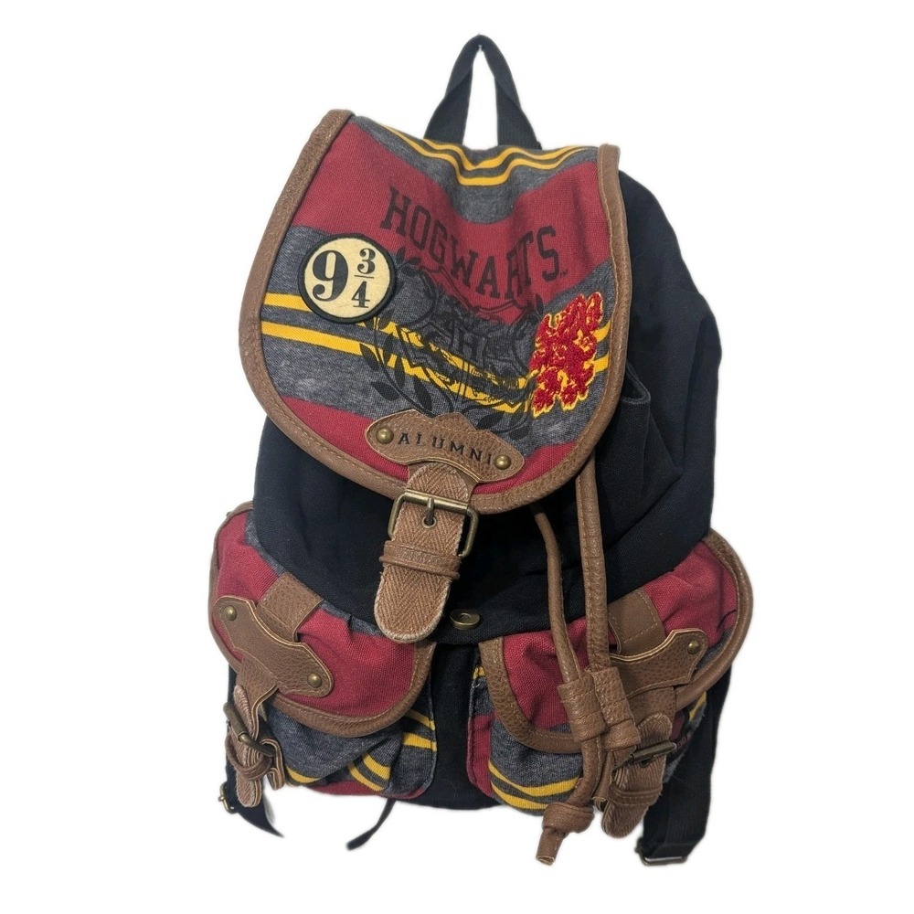 Harry Potter Hogwarts Platform 9 3/4 Gryffindor Canvas Mini Backpack Book Bag